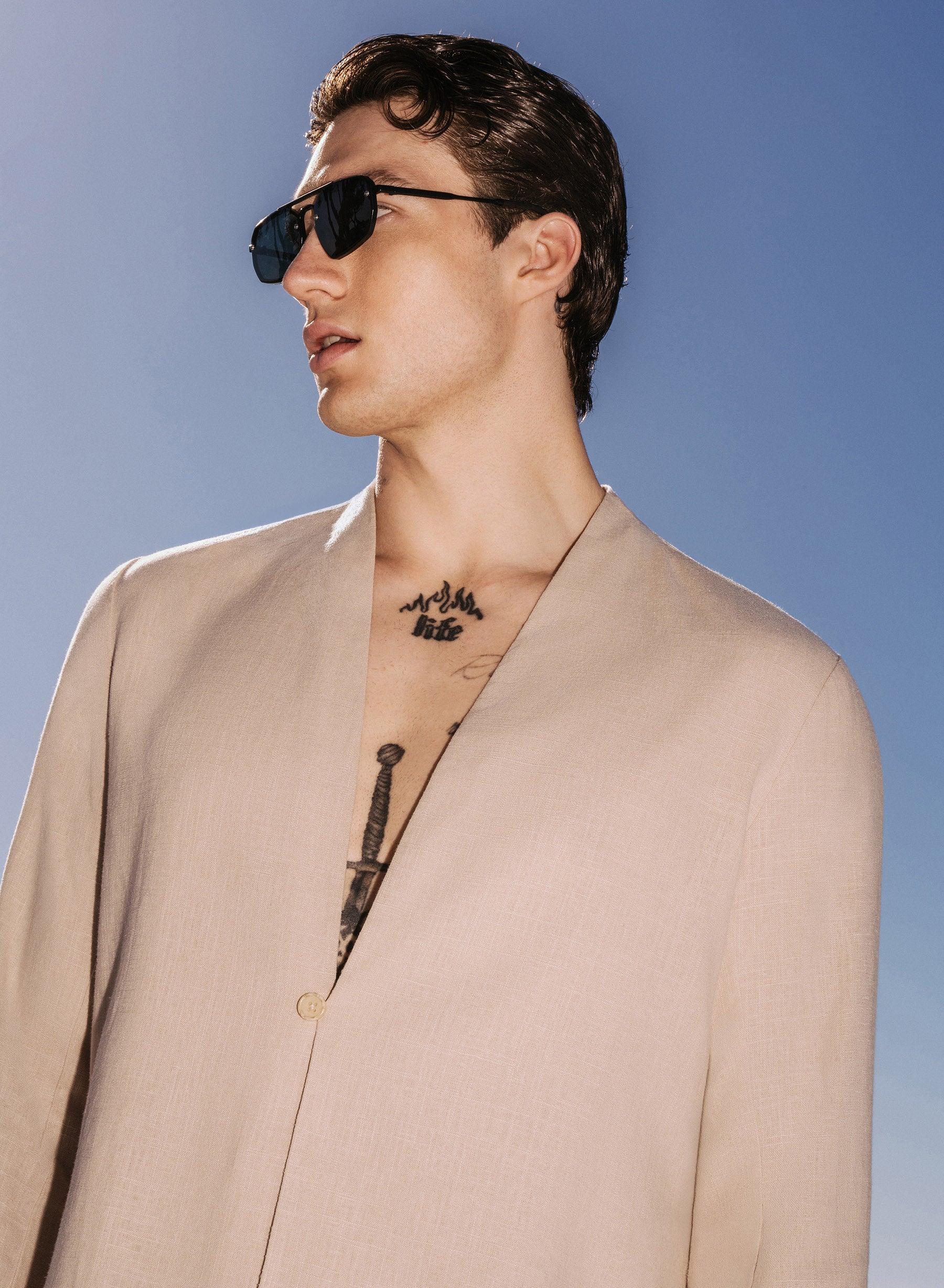 Ivory Linen Kimono Shirt - Image 8