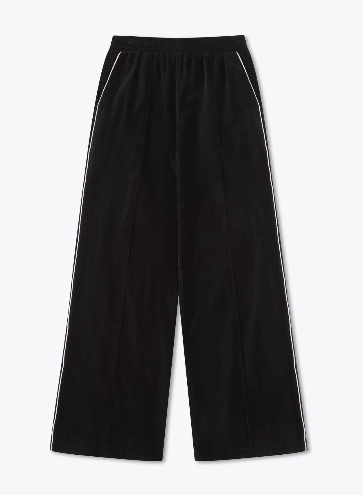 Black 70s Velvet Western Wide Leg Trousers - Image 6