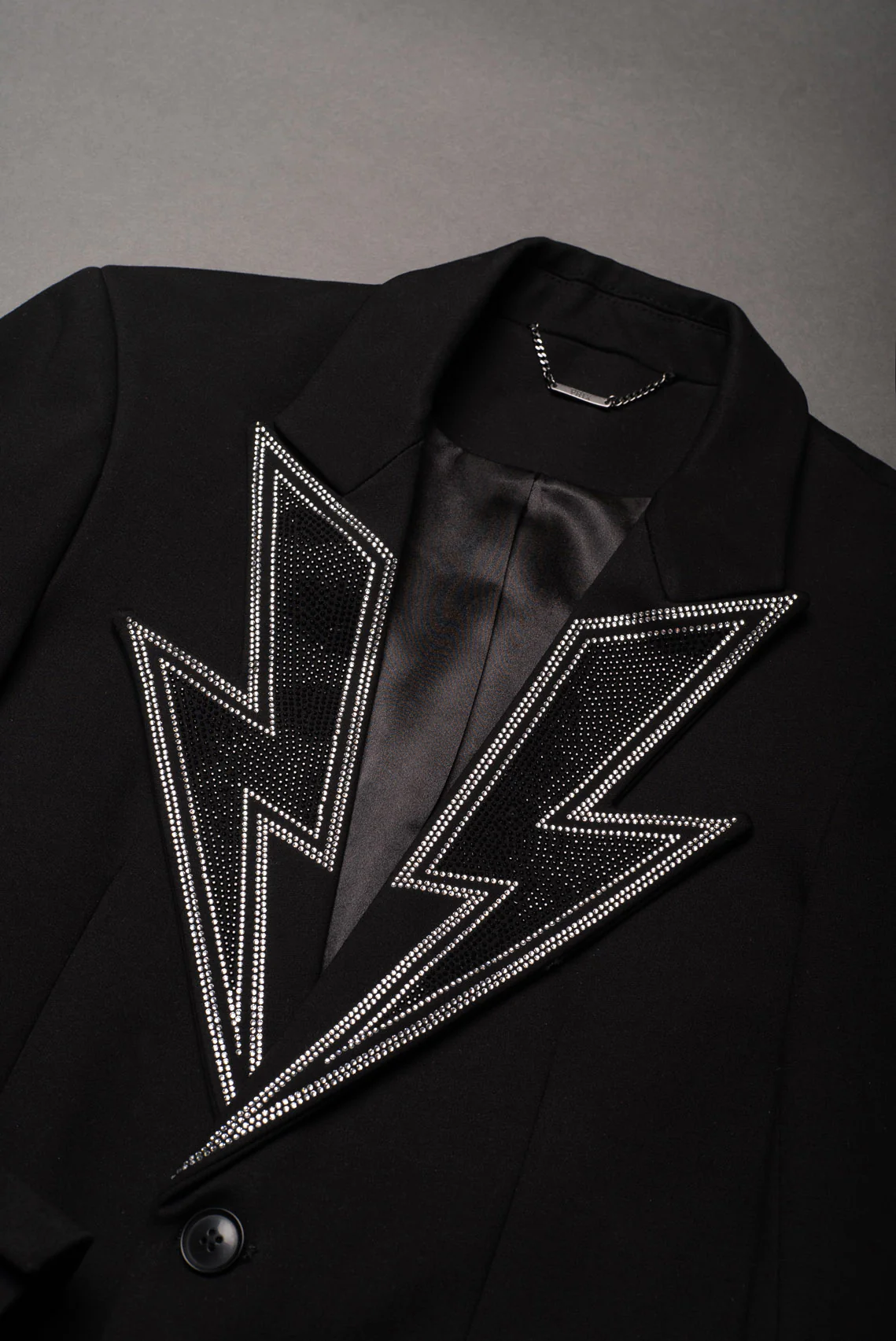 Black Bolt Lapel Blazer - Image 3