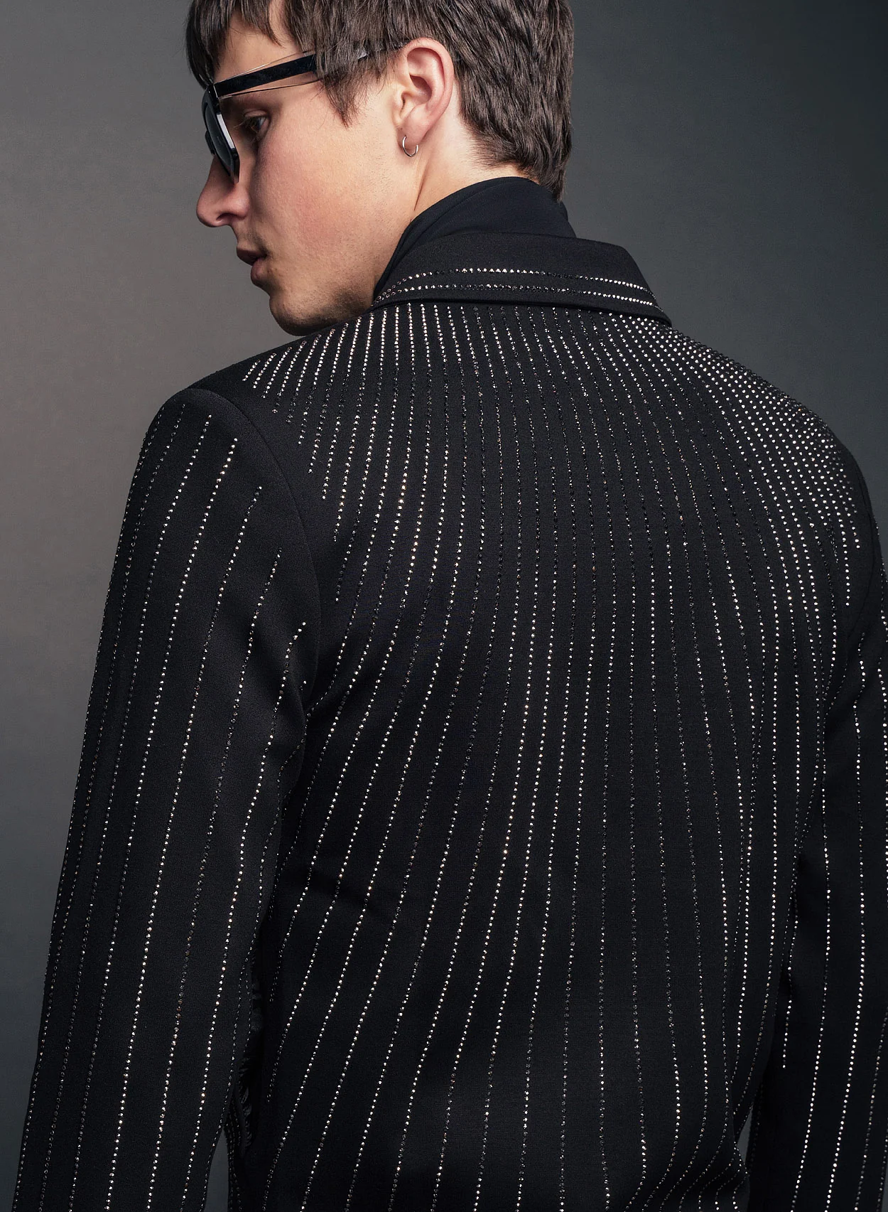 Black Embellished Sequin Jacket - Image 5