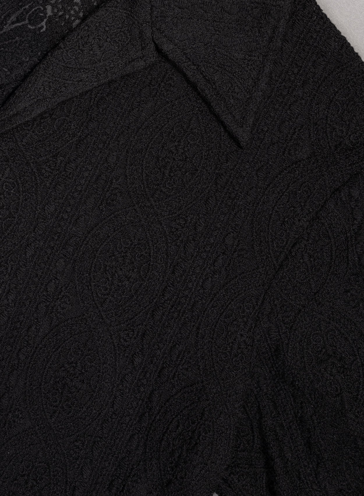 Short Sleeve Western Black Lace Embroidery Shirt - Image 4