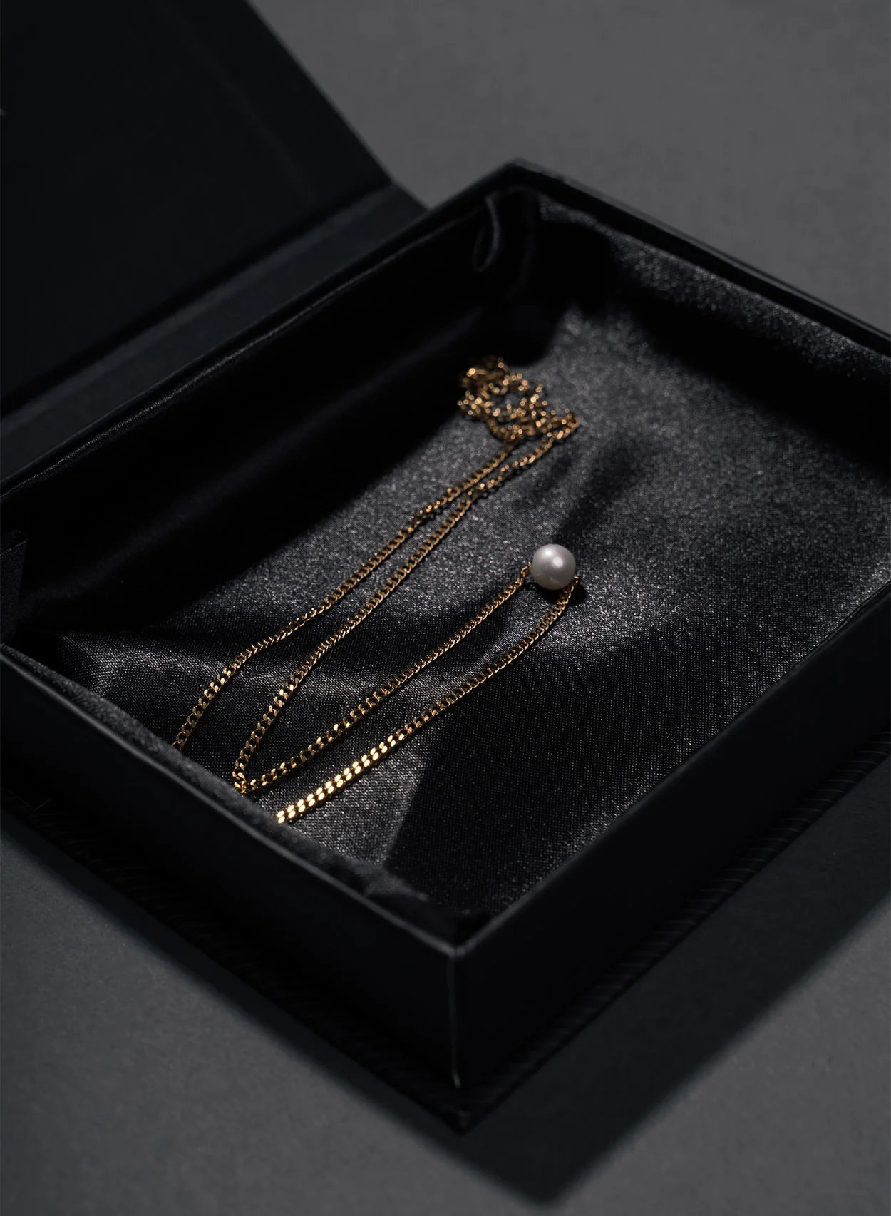 Real Pearl 2mm Gold Chain Necklace - Image 5