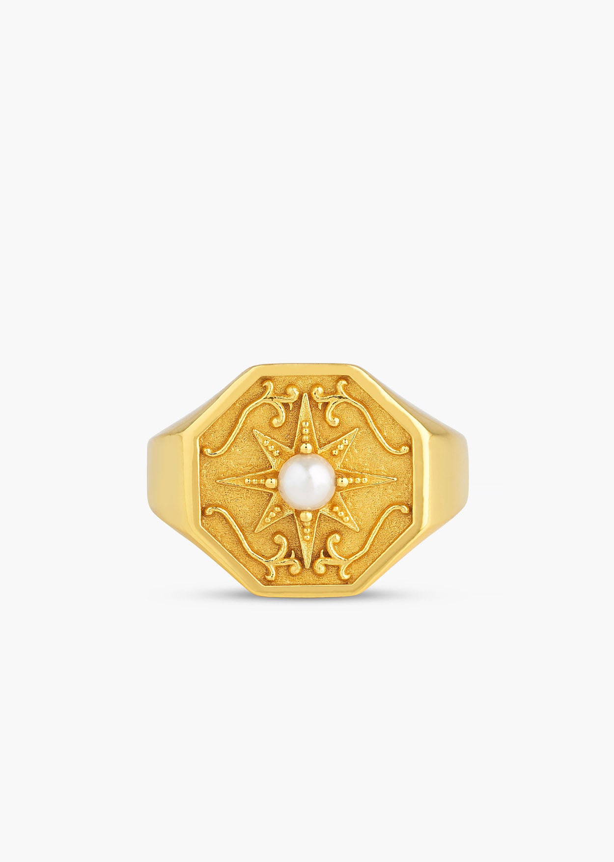 Gold Solis Pearl Ring - Image 2