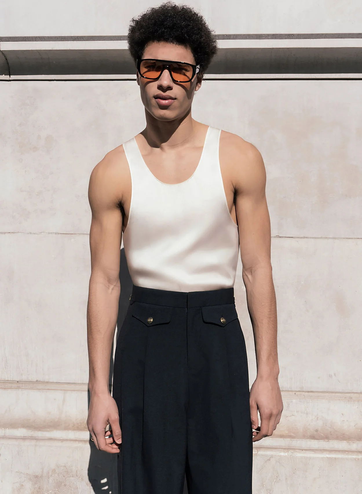 Ivory Silk Tailored Vest - Image 2
