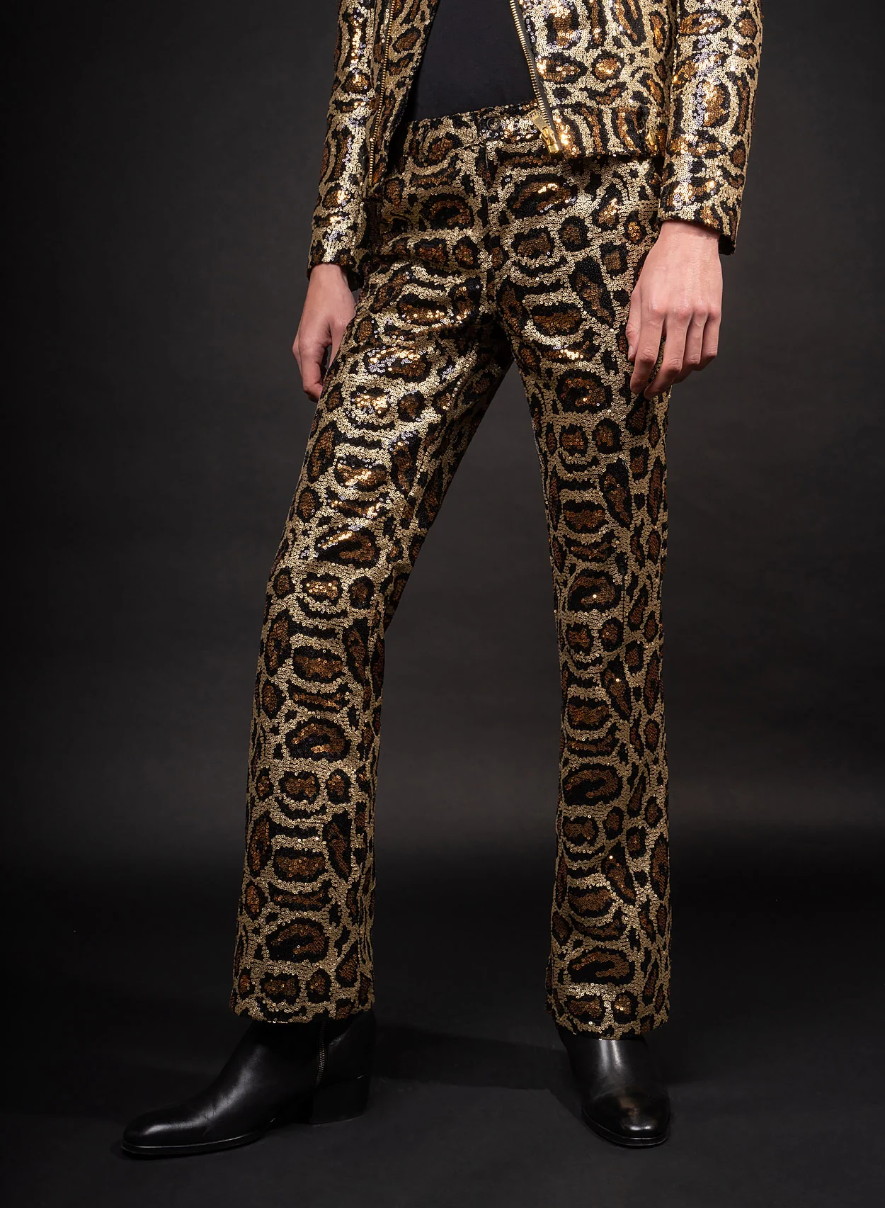 Leopard Sequin Flares - Image 3