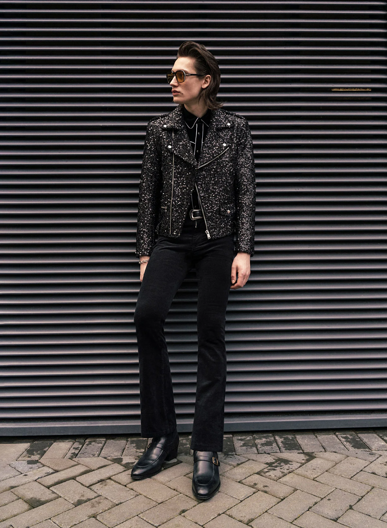 Sequin Biker Jacket - Image 3