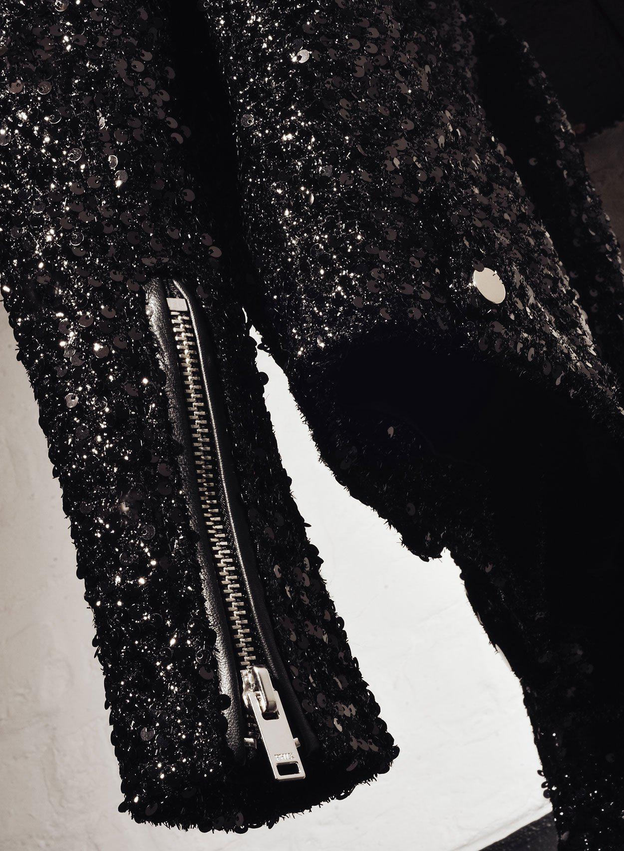 Sequin Biker Jacket - Image 9