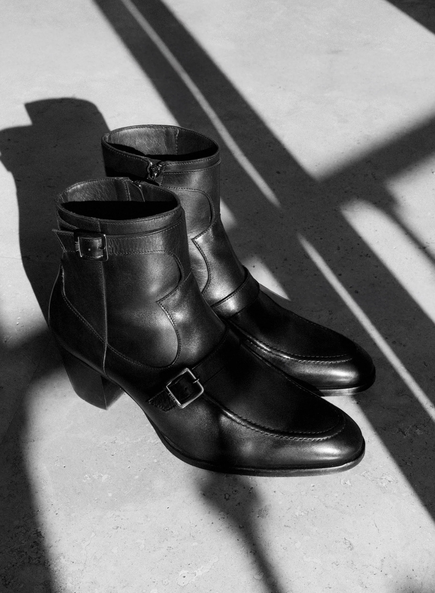 Monique 60mm Black Leather Boot - Image 3