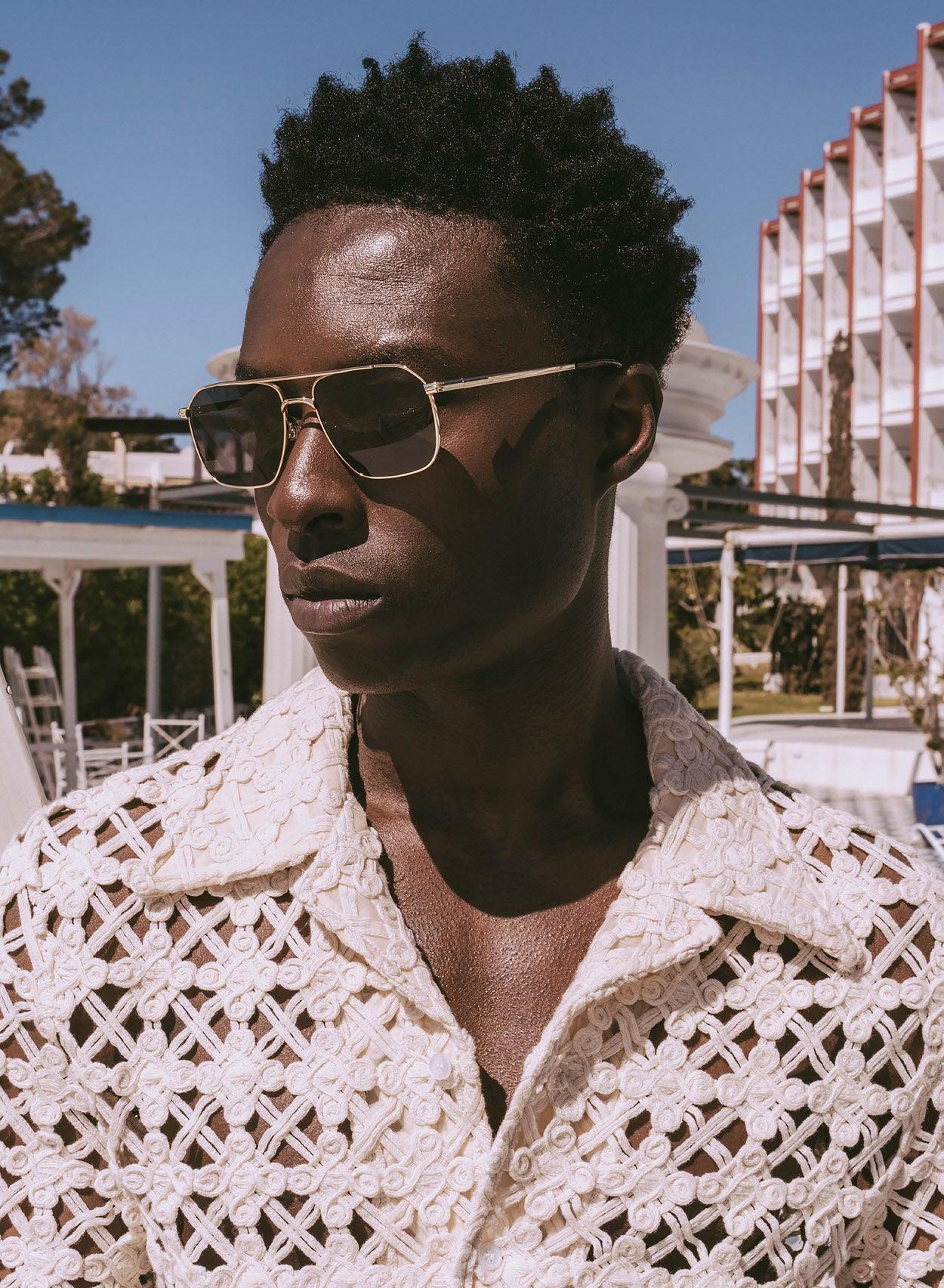 Off-White Geometric Crochet Cuban Shirt - Image 2