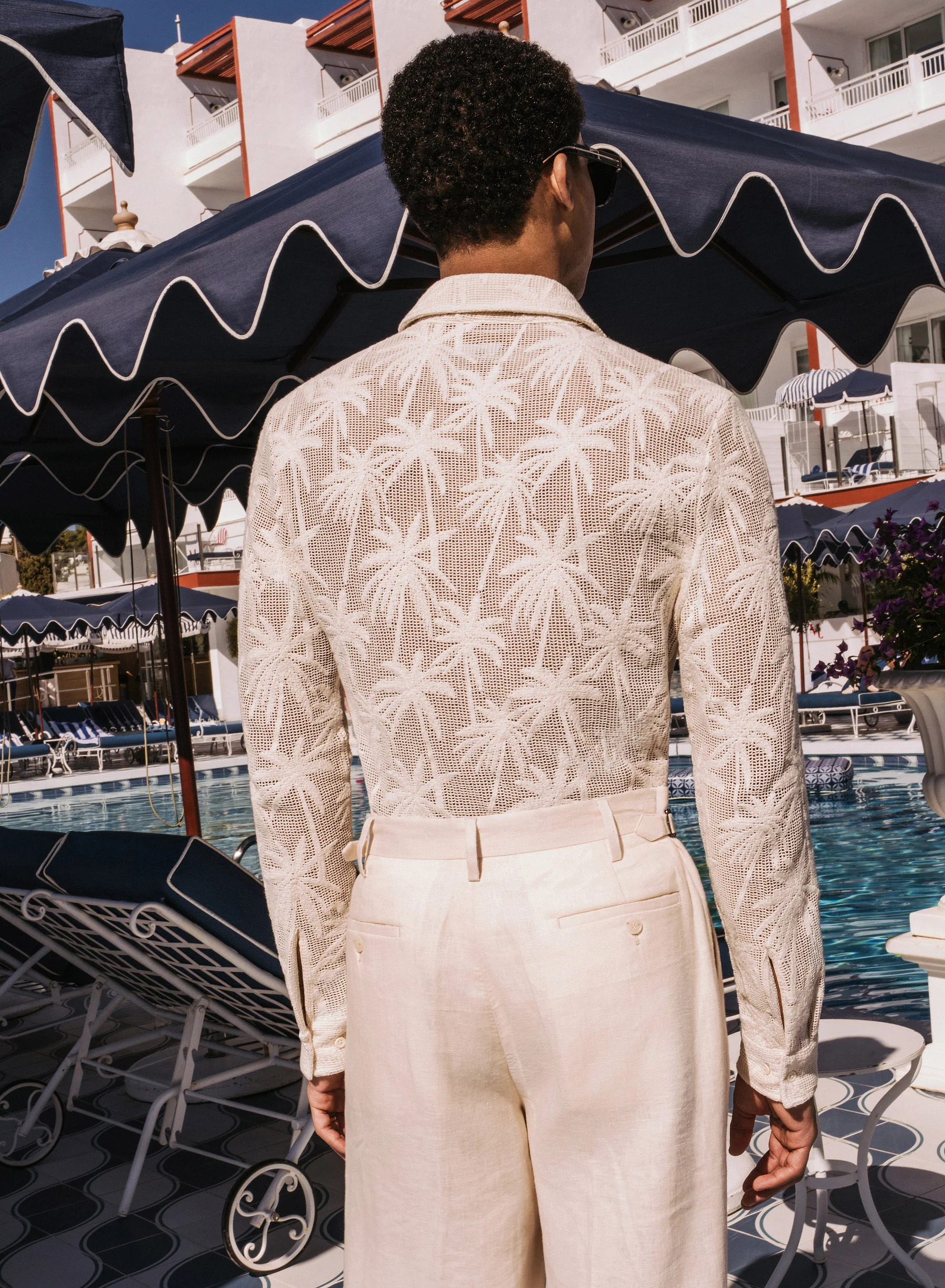 Off-White Palm Embroidery Crochet Long Sleeve Shirt - Image 8
