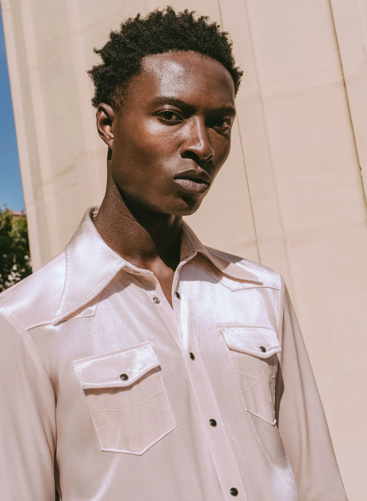 Pearl Velvet 70s Western Dagger Collar Shirt - Image 3