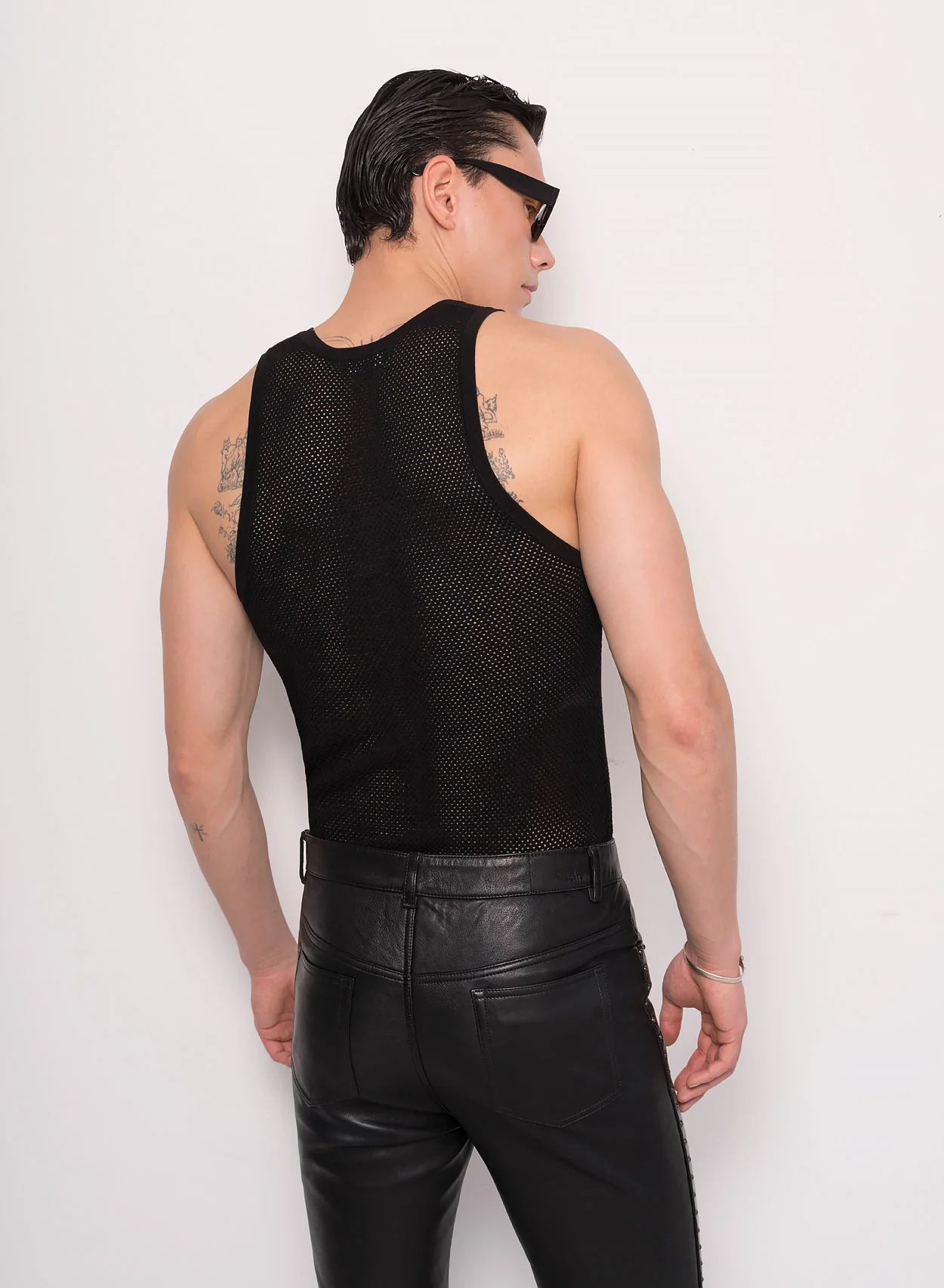 Phix X Rolling Stones Black Rhinestone Tongue Vest - Image 3