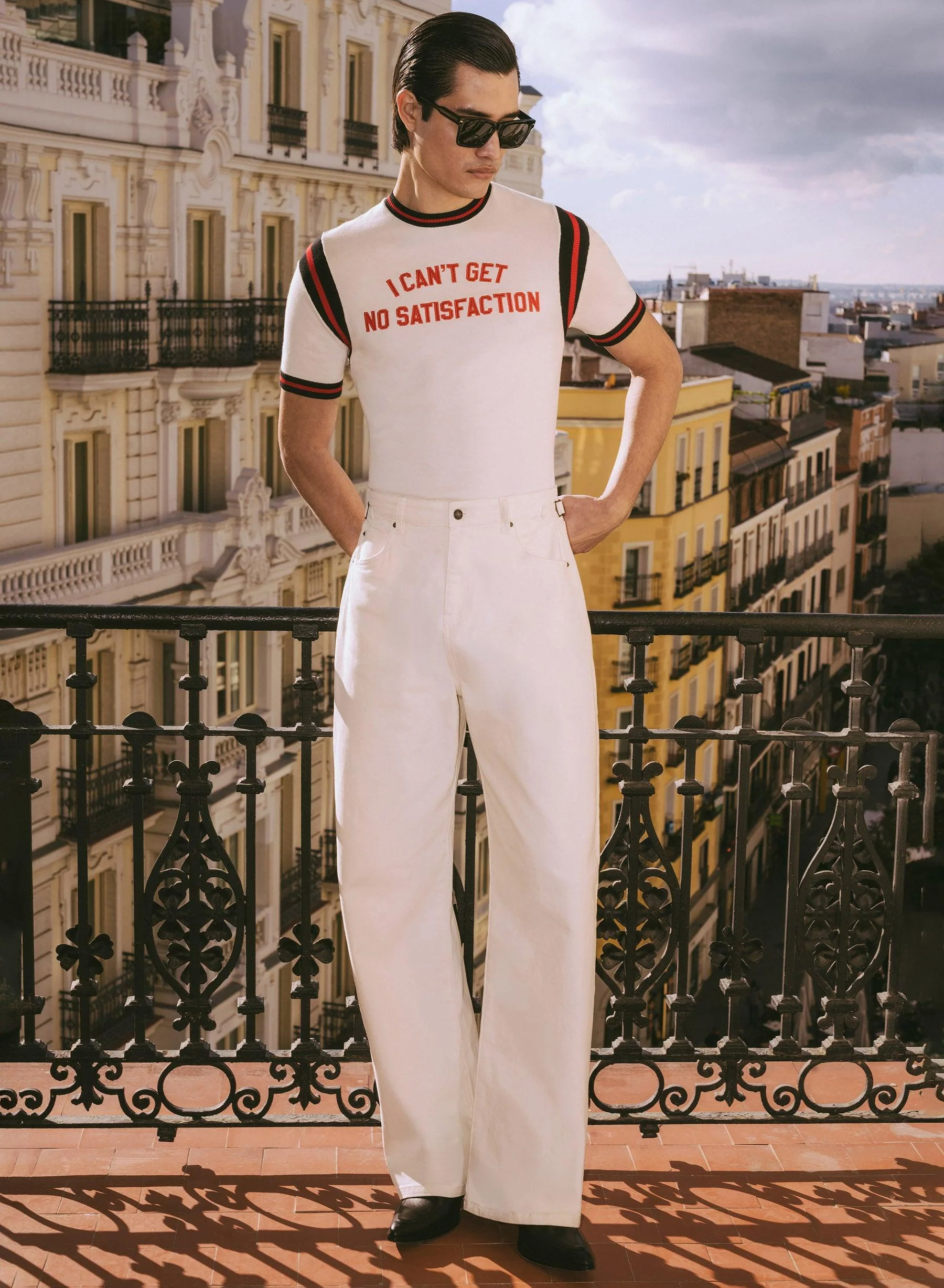 Phix X Rolling Stones Satisfaction White Polo Shirt - Image 3