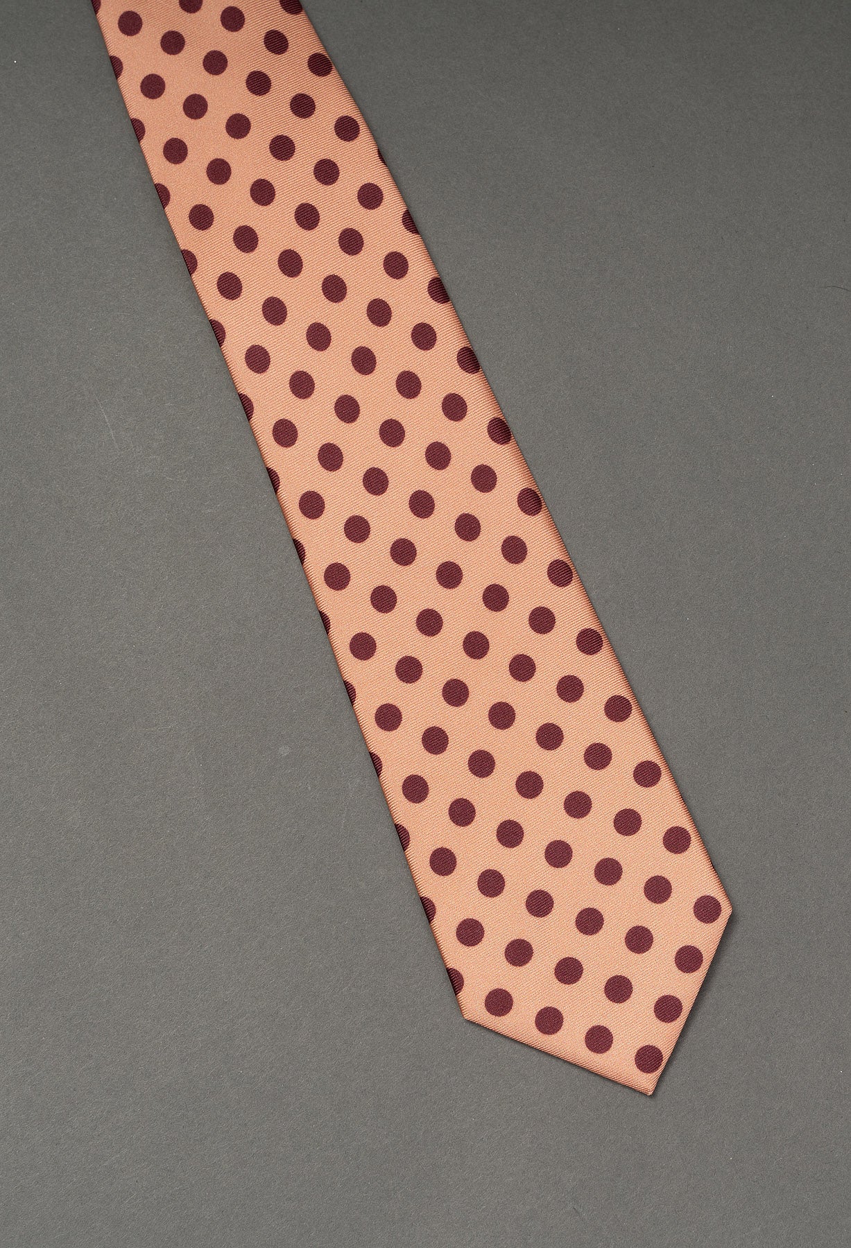 Pure Silk Pink Polka Dot Tie - Image 3