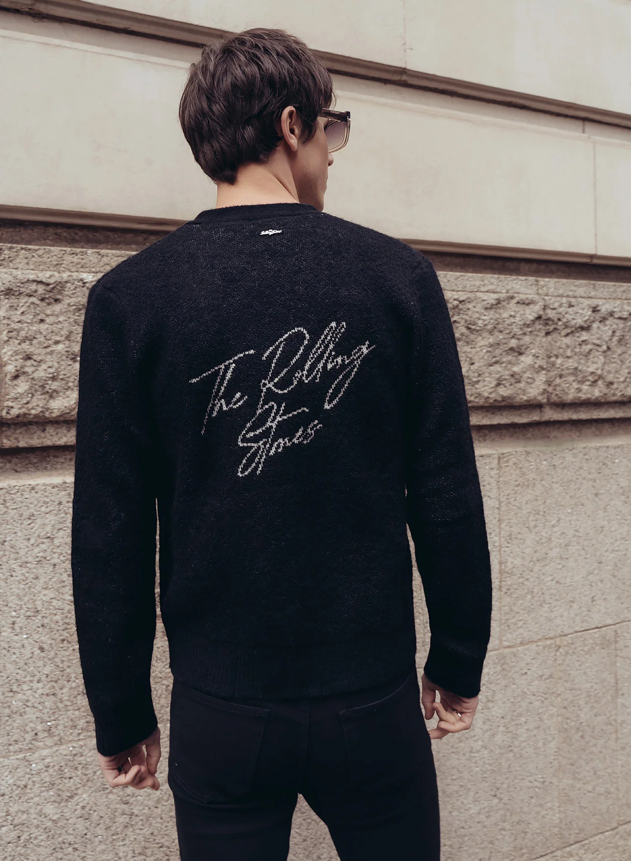 Phix X Rolling Stones Black Mohair & Wool Cardigan - Image 2