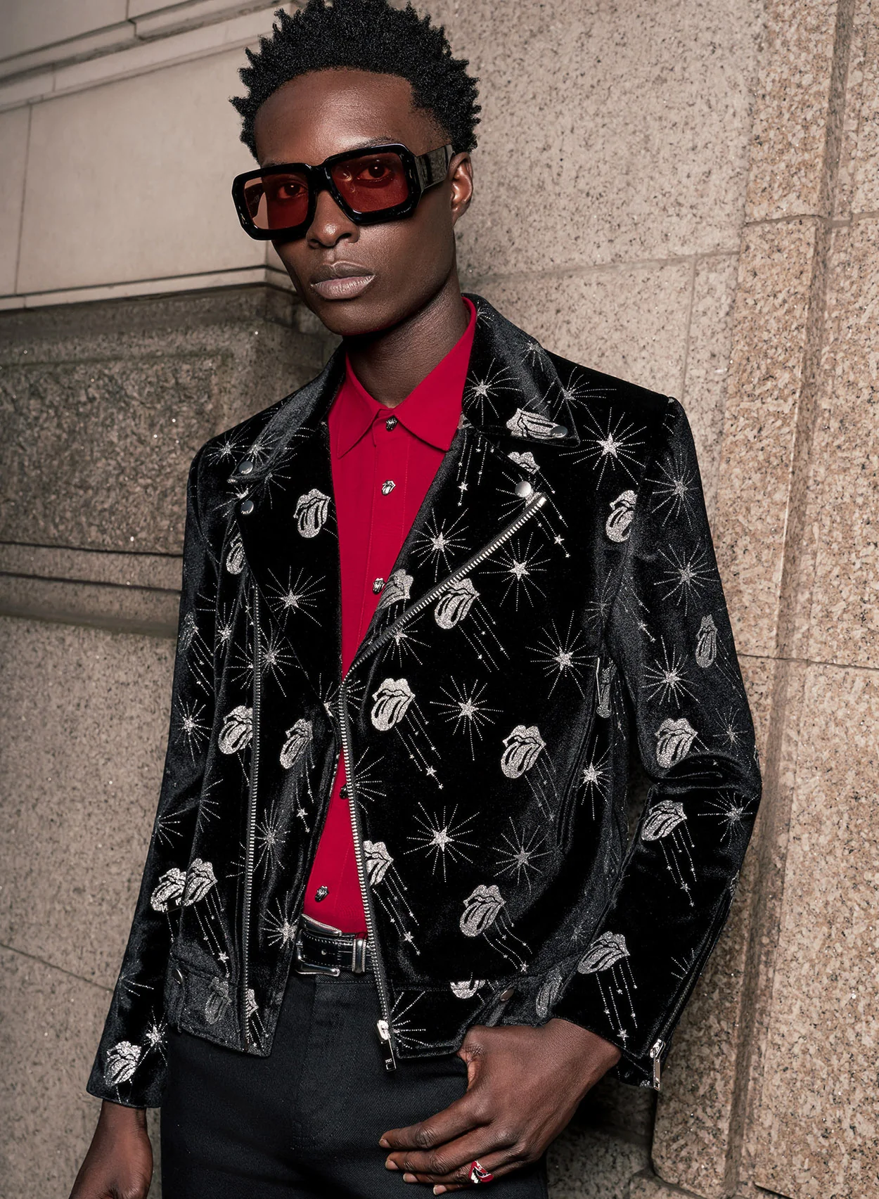 Phix X Rolling Stones Metal Tongue Button Viscose Shirt - Image 5