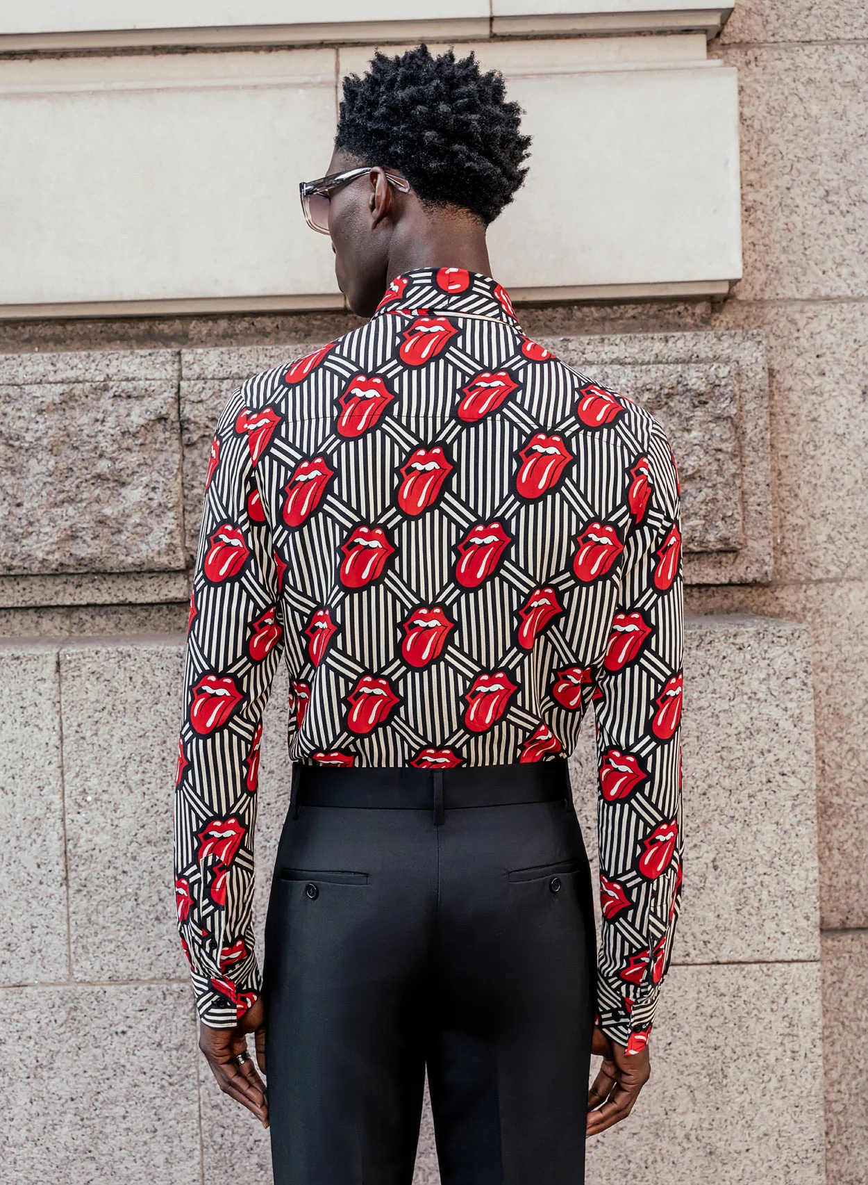 Phix X Rolling Stones Tongue Pin Belt Black Flare - Image 5