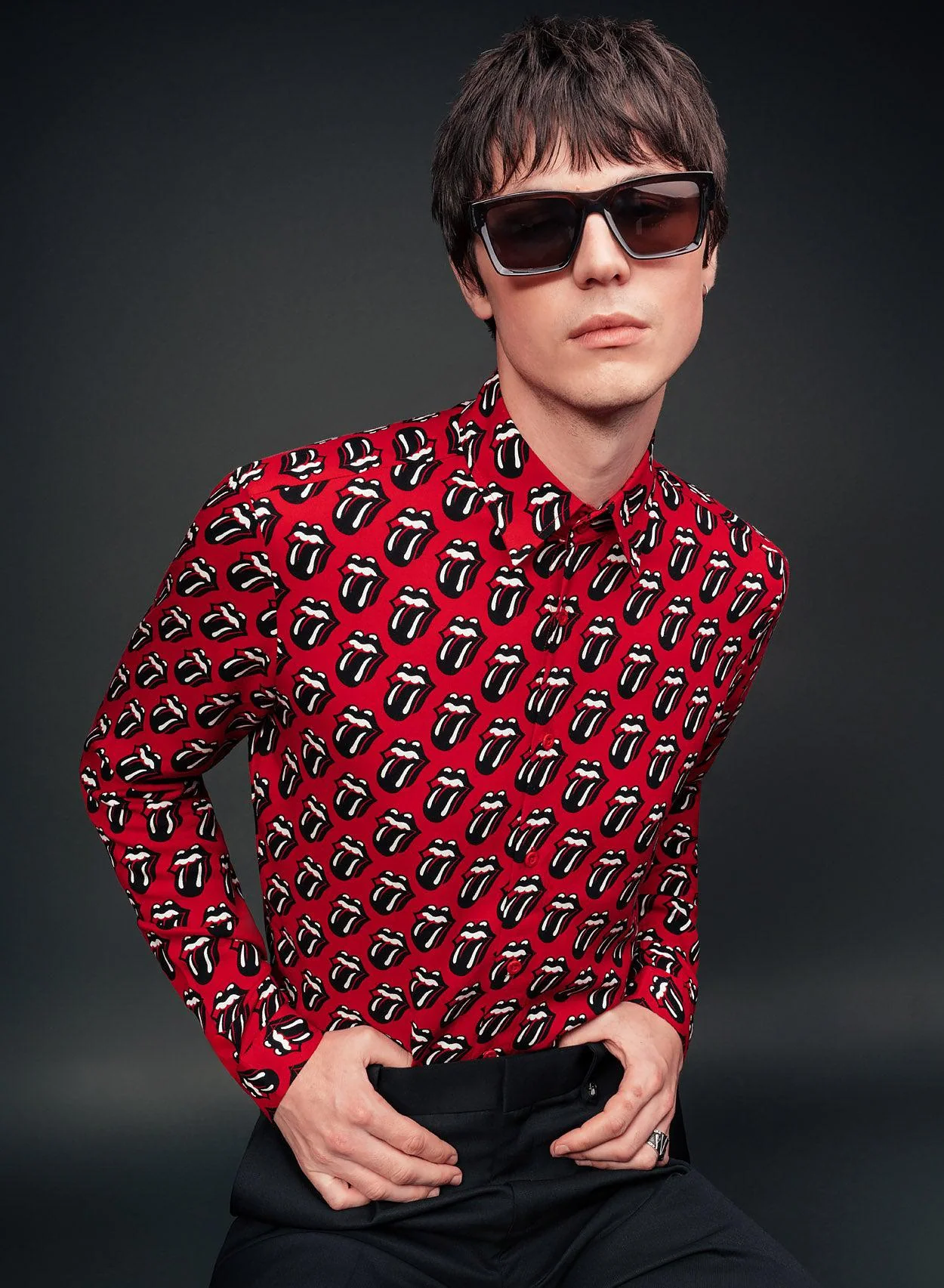Phix X Rolling Stones Red Tongue Viscose Shirt - Image 3