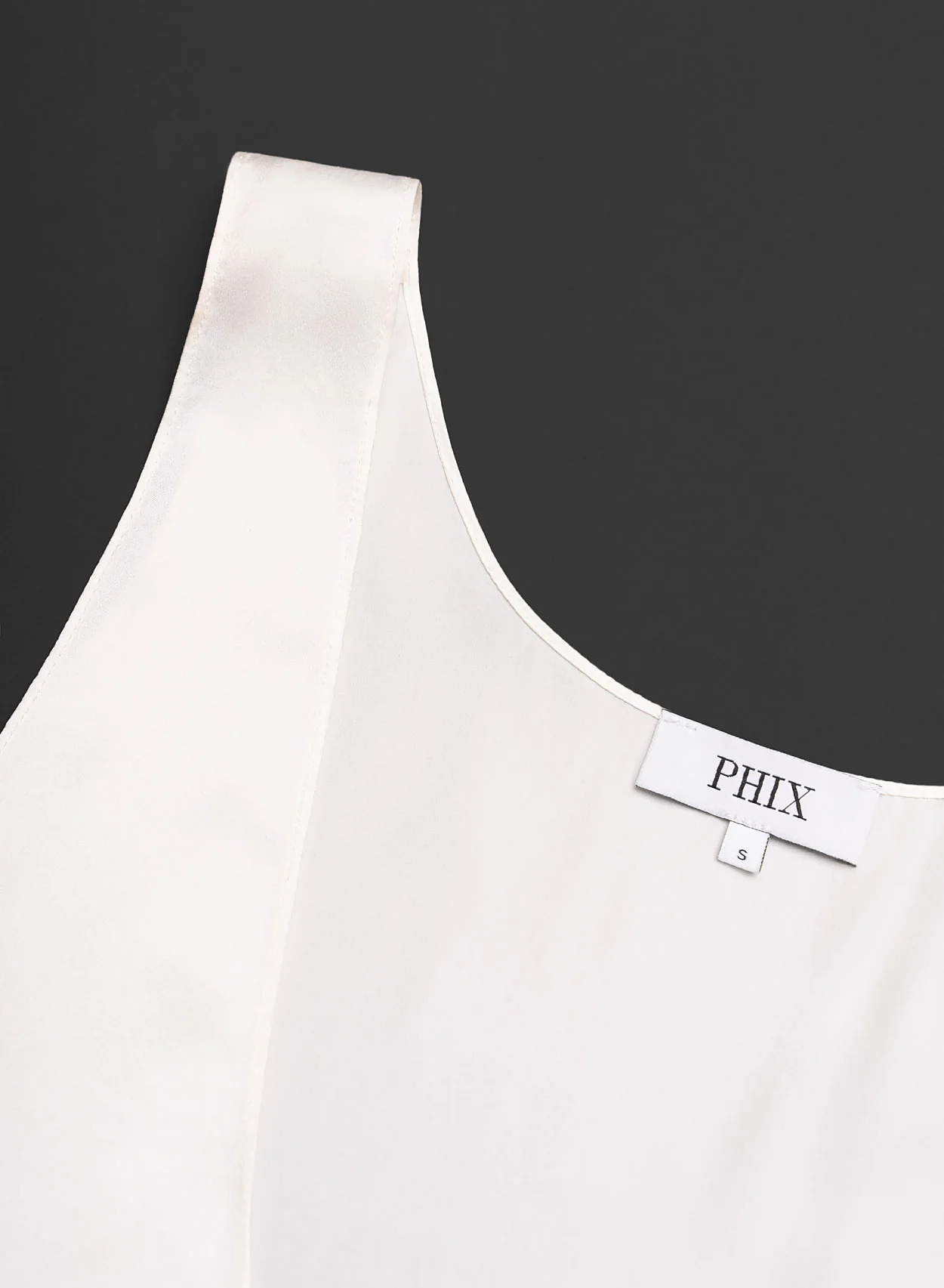 Pearl White Silk Scoop Neck Vest - Image 4