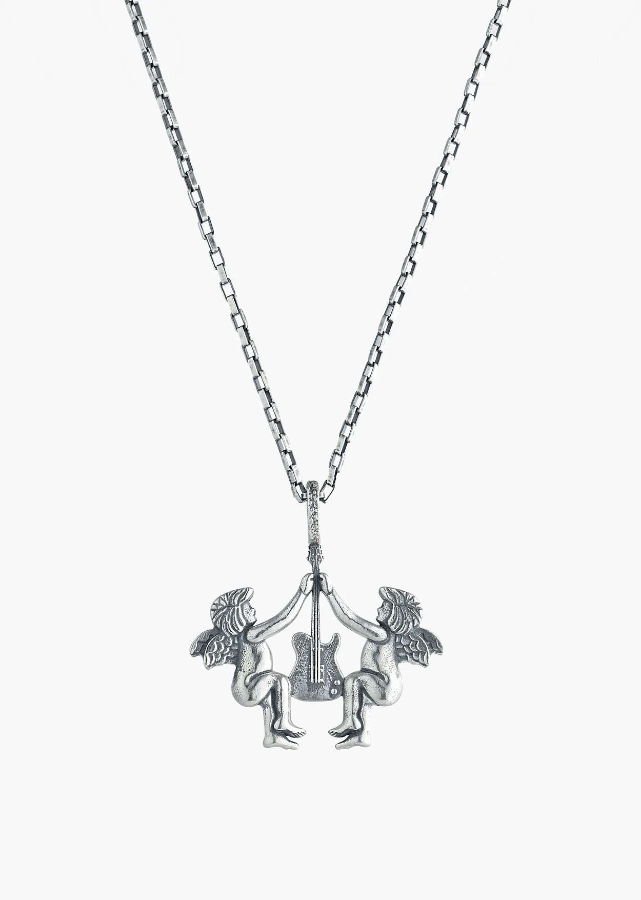 Silver Celestial Strings Pendant Necklace