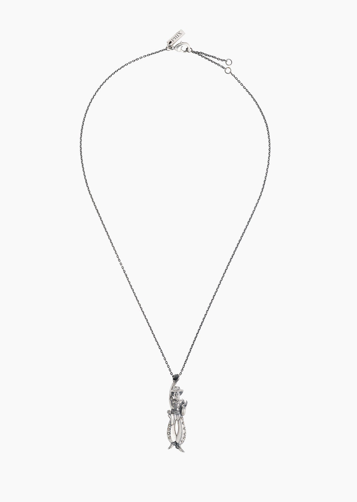 Silver Cowboy Pendant Necklace - Image 3