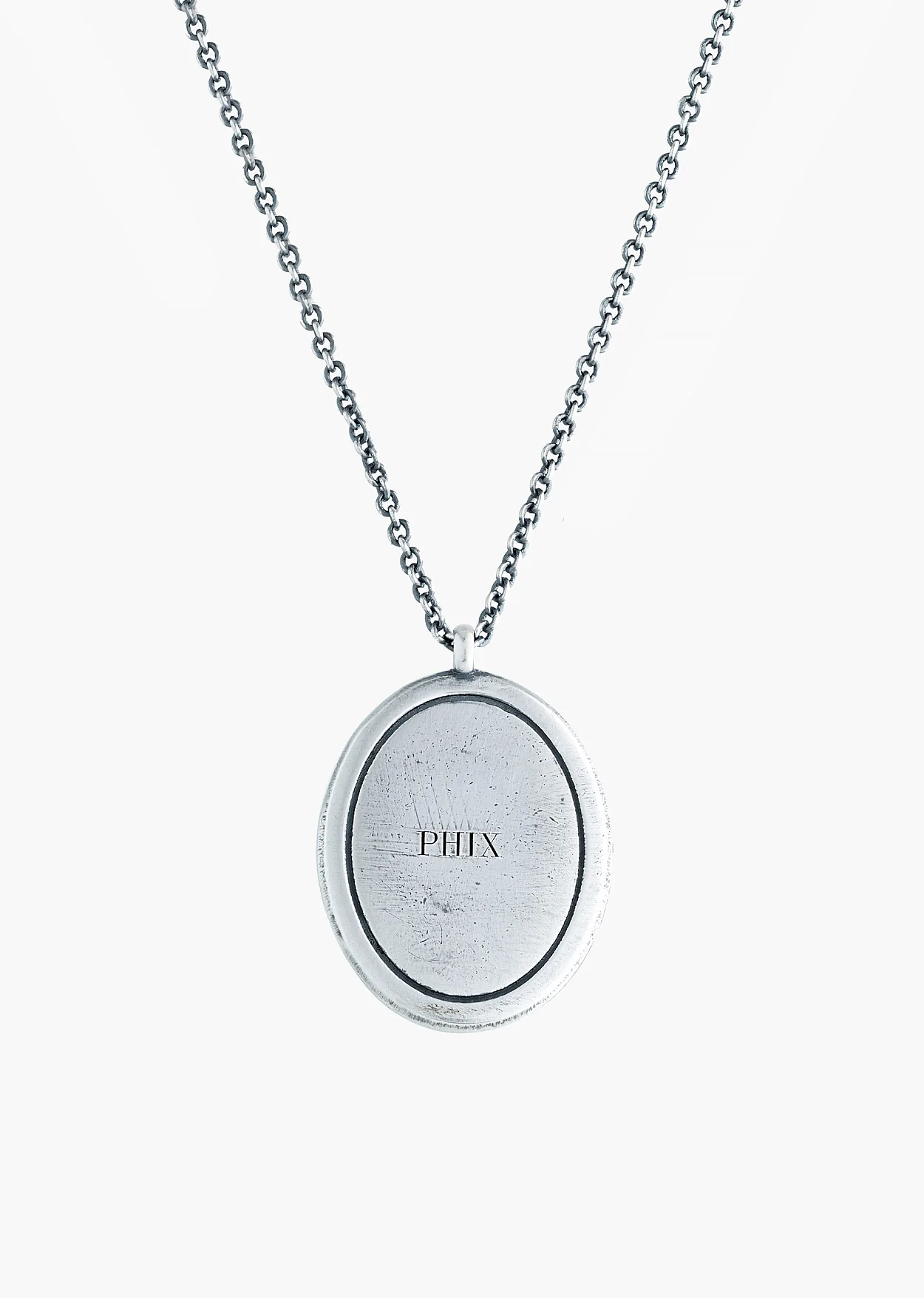 Silver Oval Western Cowgirl Pendant Necklace - Image 3