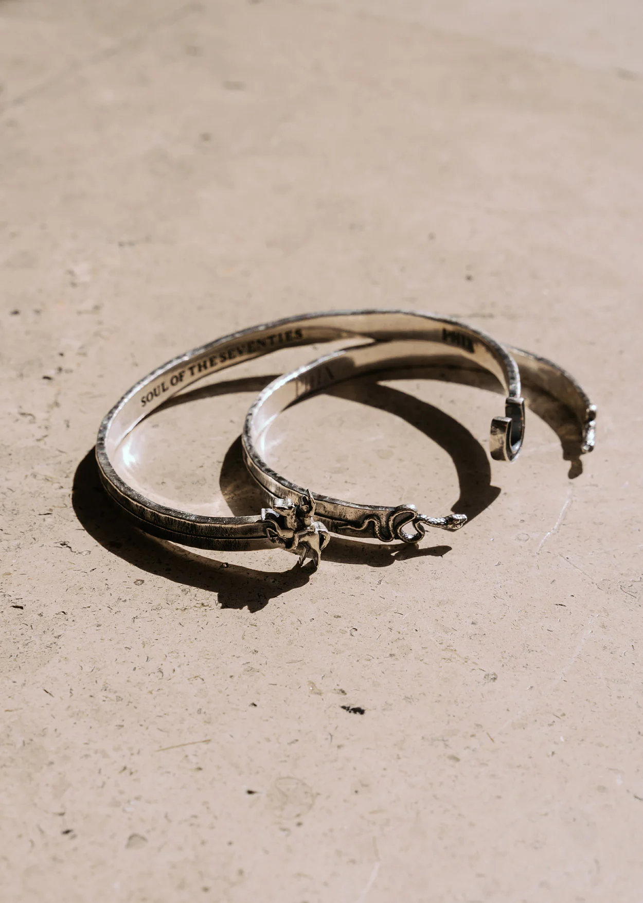 Silver Snake Cuff Bangle - Image 4