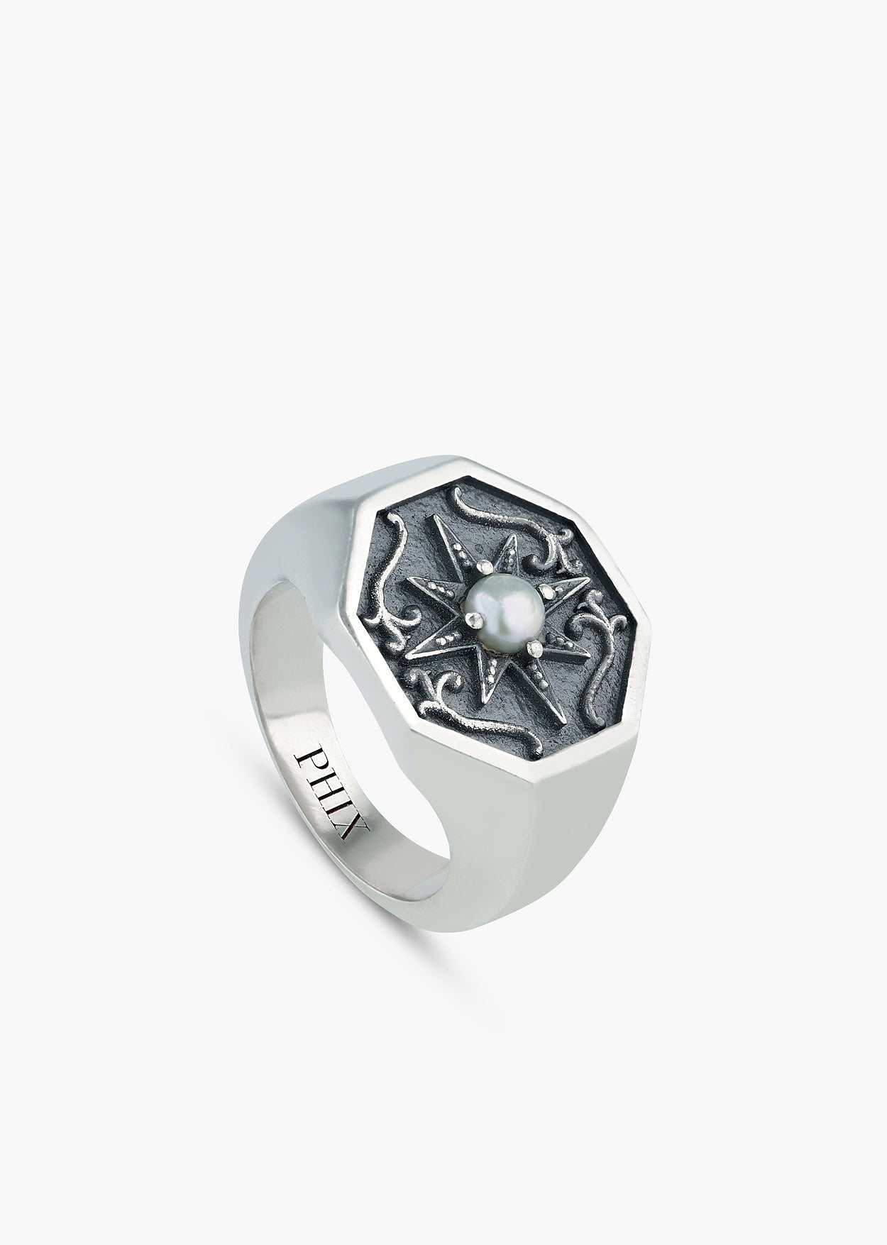 Silver Solis Pearl Ring