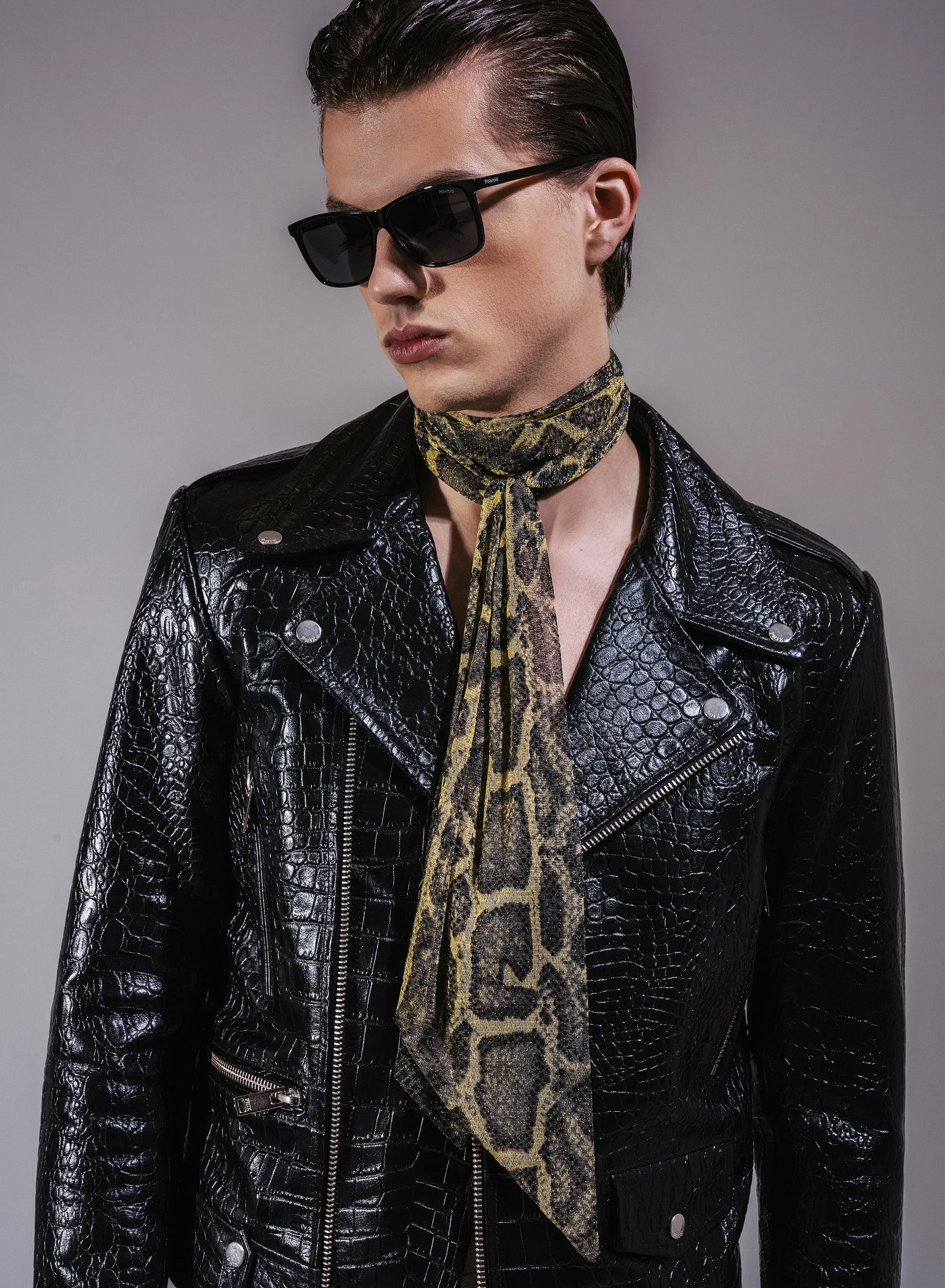 Snake Effect Chiffon Scarf