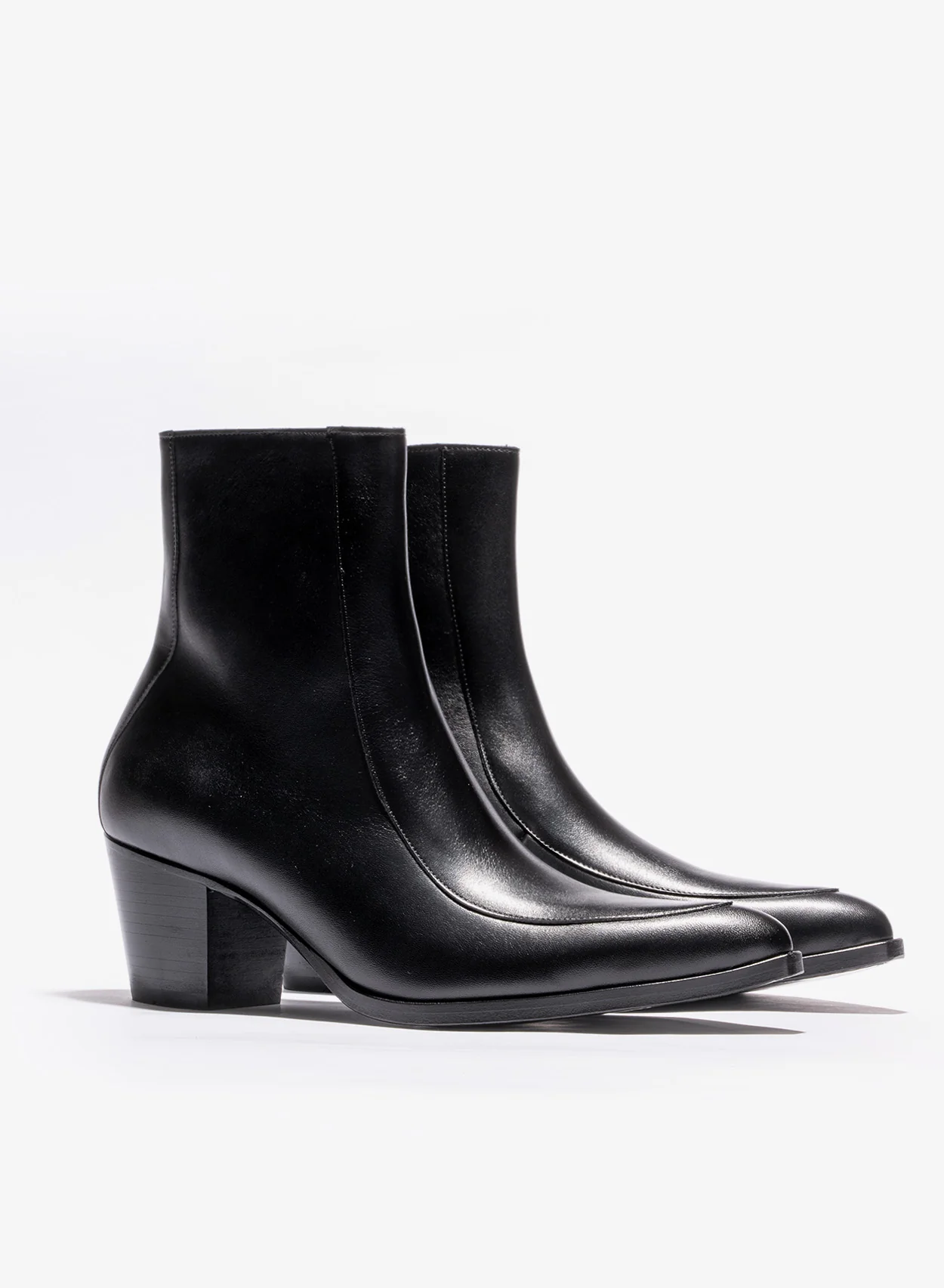 Soho 60mm Black Leather Boots - Image 3