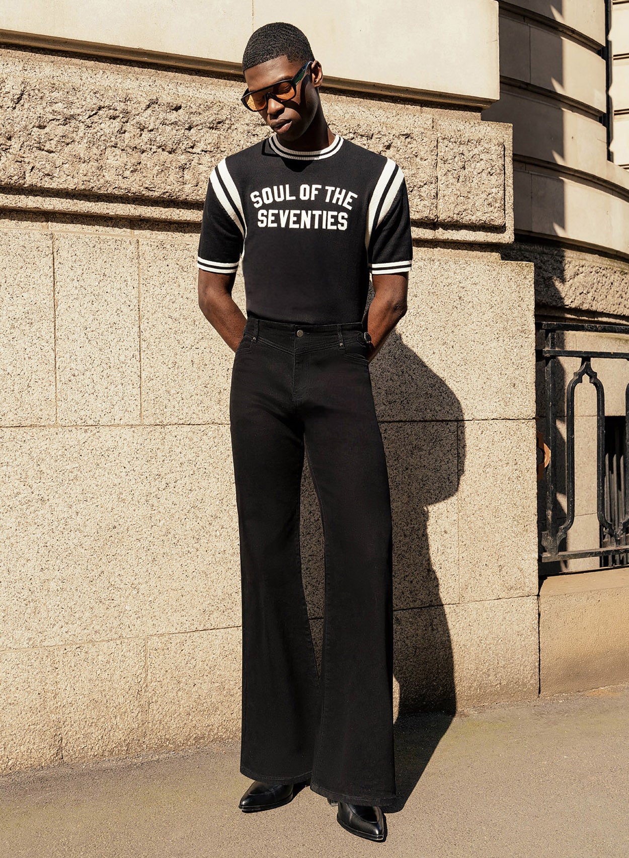 Soul Of The Seventies Black Polo Shirt - Image 2