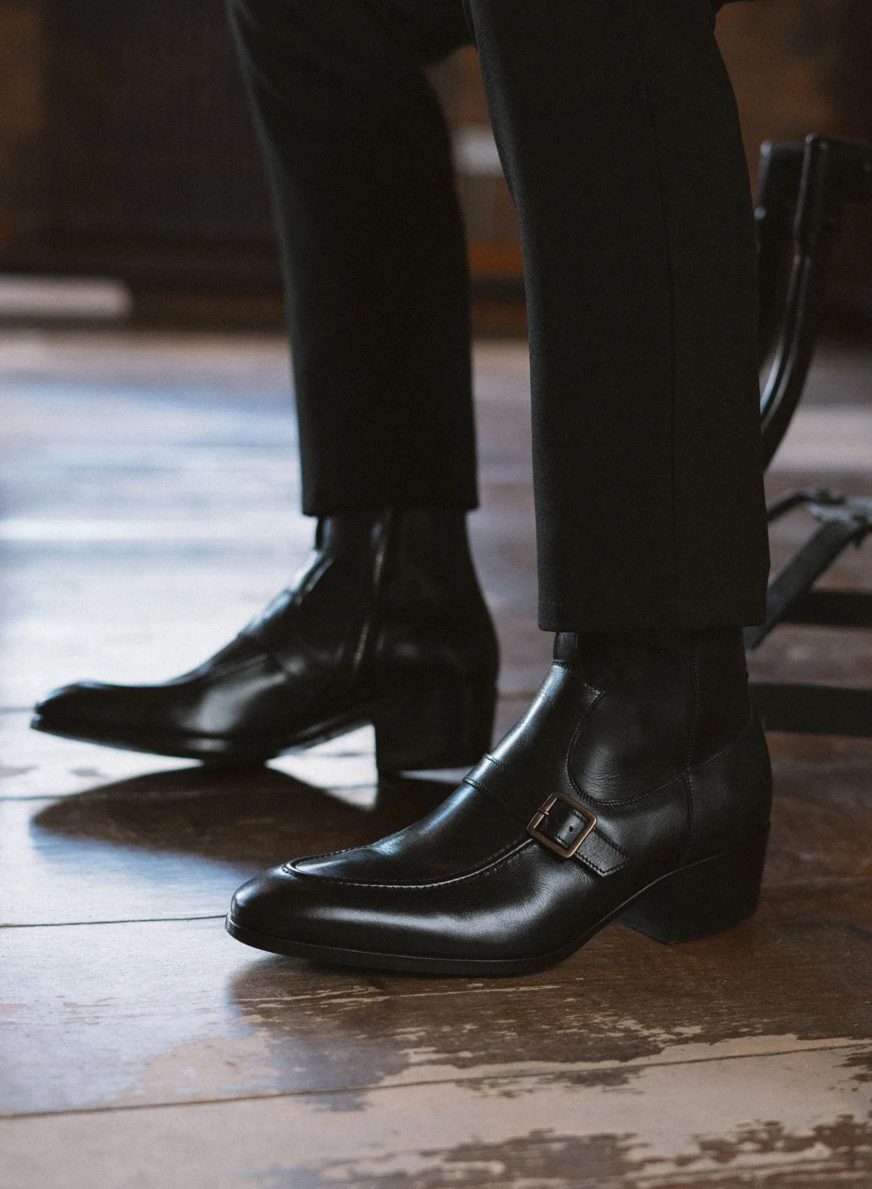 Monique 50mm Black Leather Boot - Image 4