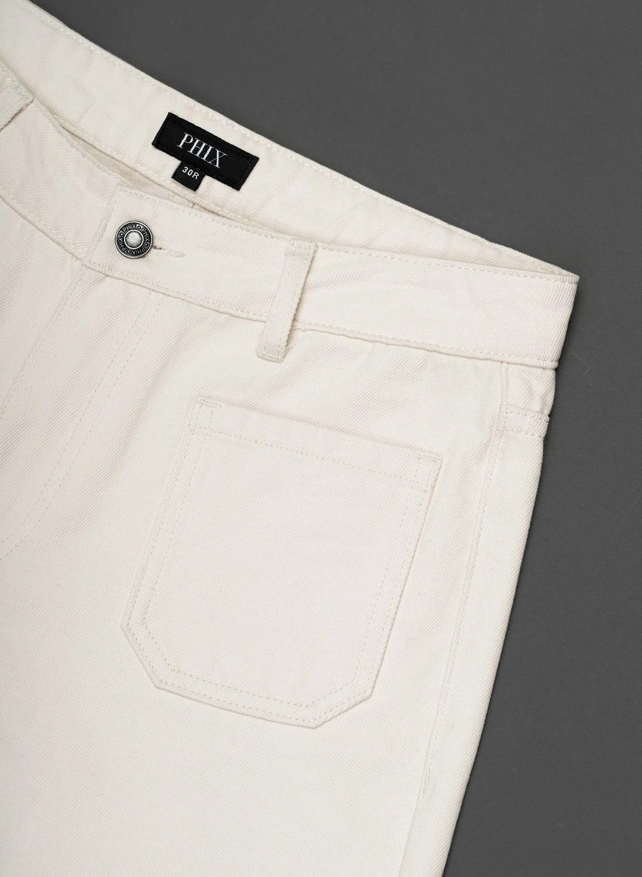 Off-White Front Pocket Wide Leg Denim Flare Jeans - Image 5